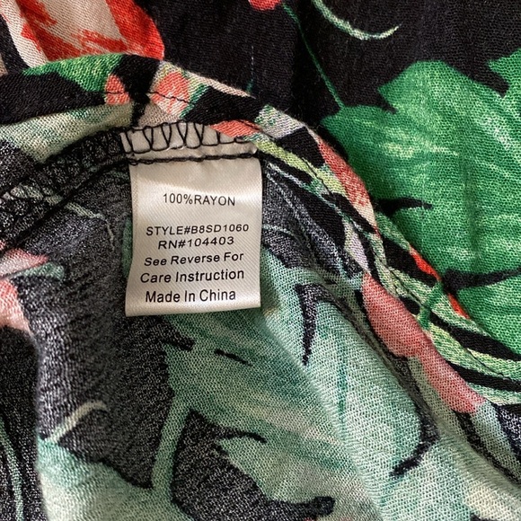 Blu Pepper Green and Black Flutter Sleeve Sundress - Picture 6 of 6